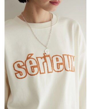 AMERICAN HOLIC 発泡ロゴポンチプルオーバー Off White