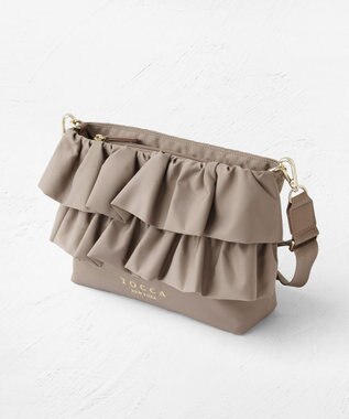 TOCCA 【美人百花掲載】【新色登場】FRILL POCHETTE ポシェット ベージュ系