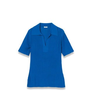 JOSEPH クリンクルヴィスコース　ポロトップ Siam Blue
