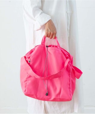 NIZYU KANO face別注 ポケッタブル3wayトート 蛍光ピンク