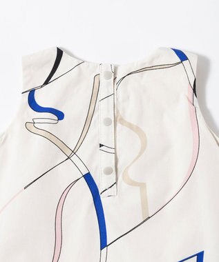 TRICOTE カットリボン柄 ロンパース 90WHITE