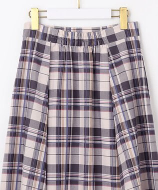 ANY SIS 【洗える】ライトカラーチェック スカート ベージュ系