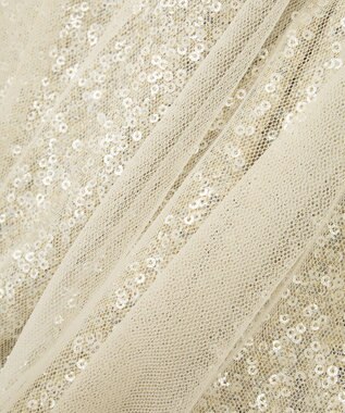YECCA VECCA スパンコール×チュールスカート Ivory