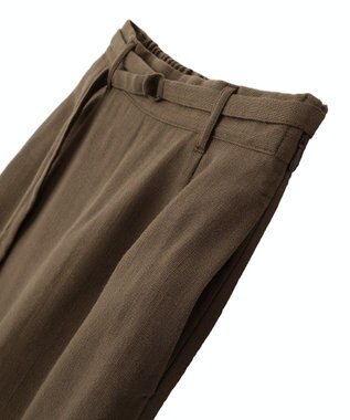 CRAFT STANDARD BOUTIQUE リネンライクラップ風スカート Brown
