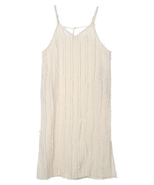 Green Parks フェザージャガードキャミワンピース Ecru