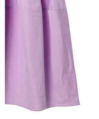 Green Parks ランタン型ニットドッキングタフタワンピース Lavender