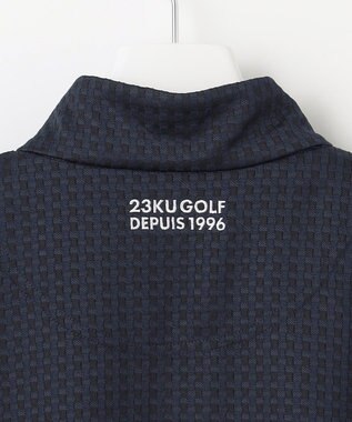 23区GOLF 【MEN】着脱しやすいバンプジャージー　ハーフジップカットソー ネイビー系
