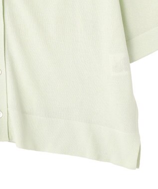 AMERICAN HOLIC 襟付き5分袖ニットカーディガン Mint