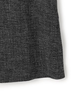 ICB L 【先行予約】 ミックスブッチャー バックスリットジレ ブラック×オフホワイト