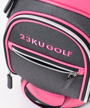 23区GOLF 【WOMEN】合皮×デニム調キャディバッグ 他と被らない 大人ピンクが初登場 ブラック系