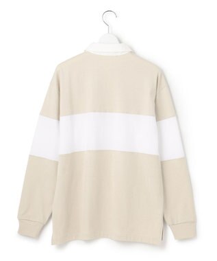 23区 【SLOW】コンパクトシングルジャージー ラガーシャツ フロスト×アイボリー