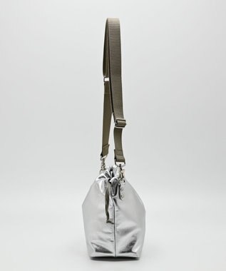 blancle メタリックレザー ドローストリング2wayバッグ SILVER
