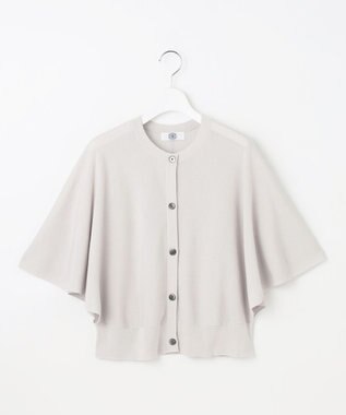 J.PRESS LADIES L 【洗える・抗菌防臭】COTTON ACETATE DRY バタフライスリーブ カーディガン ライトグレージュ系