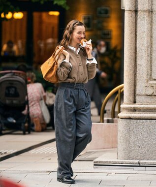 LENO SAXONY GURKHA TROUSERS 《UNISEX》サキソニーグルカパンツ HEATHER GRAY