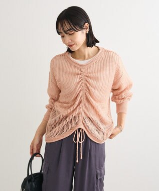 Green Parks ＳＥＴ２点２ｗａｙシャーリングニット＋インナー Pink