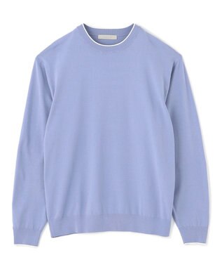 UNFILO MENS スタイリッシュ ニット プルオーバー ブルーグレー