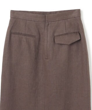 BEIGE， 【Oggi 5月号掲載】CRINUM / Iラインリネンマキシスカート Dark Brown