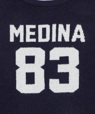 WEGO フラッフィー2WAYグラフィックワンショルBIGニット ネイビー