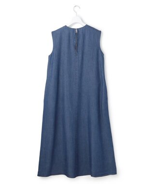ICB L ナチュラルソフトデニム ノースリーブワンピース バイオデニム