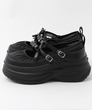 WEGO 2way厚底ストラップシューズ ブラック