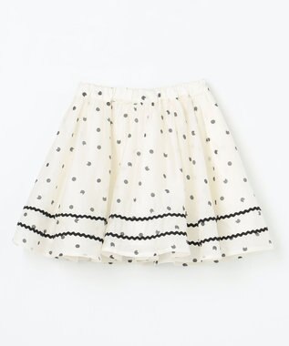 ANY KIDS ネコ×ドット スカート エクリュ