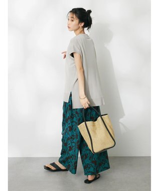 CRAFT STANDARD BOUTIQUE ＵＶカット接触冷感半袖ニットチュニック Gray Beige