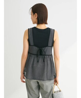 Green Parks シアーラメキャミビスチェ Gray