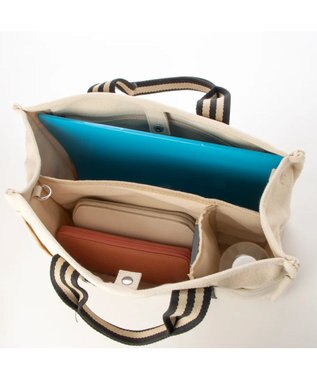 UNBILLION cachecache ラインテープボックスパーテーション2wayトート アイボリー