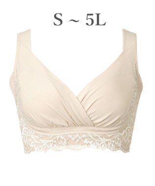 BRADELIS New York 【BRADELIS NewYork peace】綿混キャッチャーカップレースブラ25  ノンワイヤー 補正下着 補整 谷間メイク