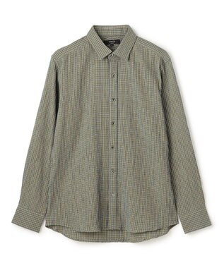 JOSEPH HOMME 新素材【ドライタッチ/ストレッチ】ドライコットンドビー　レギュラーカラーシャツ ダークグリーン系