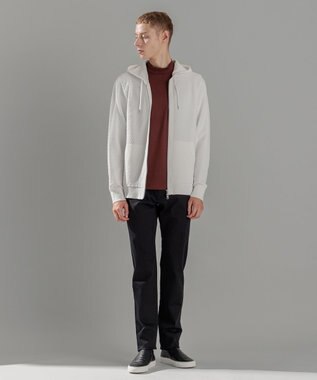 JOSEPH HOMME 【イージーケア】 ヴィスコースリンクス　ジップアップニットフーディー ホワイト系