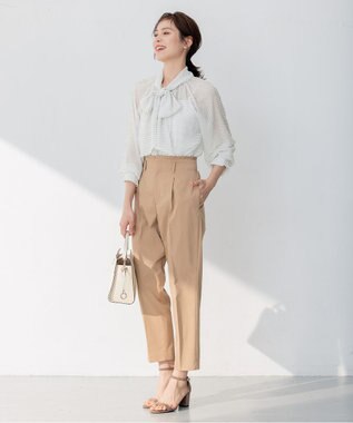 組曲 S 【前後着用可】サッカードビードットプリント ブラウス アイボリー系5