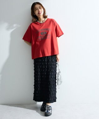 Green Parks 汗染み防止ボックスロゴＴシャツ Red