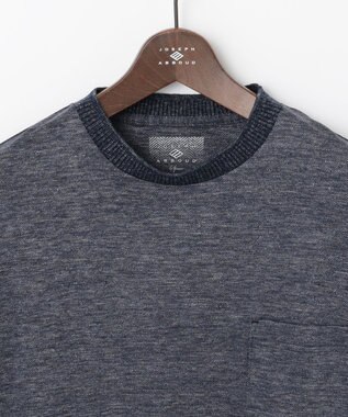 JOSEPH ABBOUD MOUNTAIN 【SPACE／UNISEX】リネンハニカム Tシャツ ダルブルー系