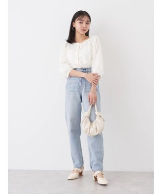 earth music&ecology フラワーレースブラウス Ivory