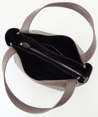 Y'SACCS カウレザー　3層構造すっきりトートバッグ グレージュ