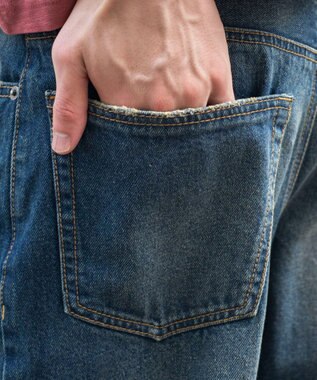 WEGO ダメージフレアデニムパンツ デニム中濃加工色