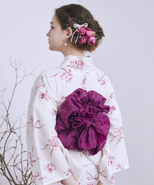 Maison de FLEUR パールリボンクリップＳＥＴ Pink