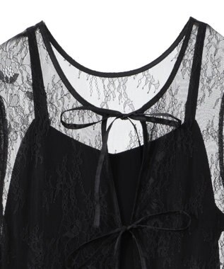 earth music&ecology SET2点レースワンピース＋キャミワンピース ブラック