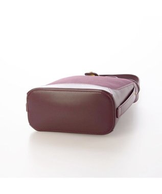 UNBILLION カシュカシュ cachecache / スエード調×スムースおこし金具ショルダーバッグ ワイン