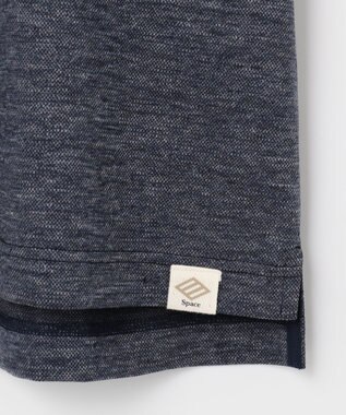 JOSEPH ABBOUD MOUNTAIN 【SPACE／UNISEX】リネンハニカム Tシャツ ダルブルー系