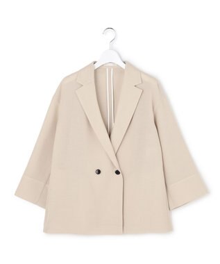  【先行予約】 ドライアセテートスラブ 8分袖ジャケット