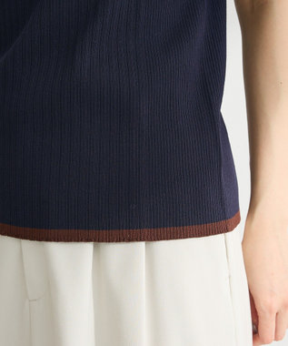 Green Parks 配色ニットポロ Navy