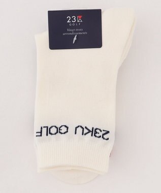 23区GOLF 【WOMEN】【日本製】ロゴレギュラー ソックス ホワイト系