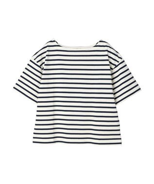 earth music&ecology ショートスリーブボーダーＴＥＥ Navy