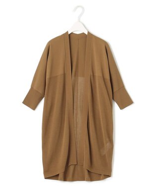 ICB 【洗える】ドライコットンアセテート ドルマンスリーブカーディガン キャメル系
