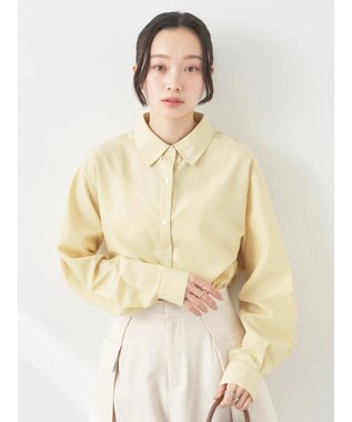 earth music&ecology ワンポイントロゴシャツ Light Yellow