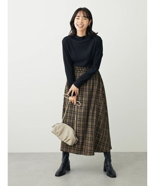 Green Parks ・ＥＬＥＮＣＡＲＥ　ＤＵＥ　チェックキリカエワンピース Black