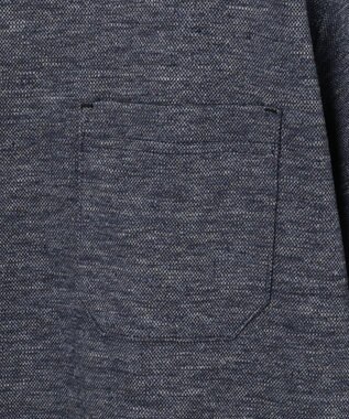 JOSEPH ABBOUD MOUNTAIN 【SPACE／UNISEX】リネンハニカム Tシャツ ダルブルー系