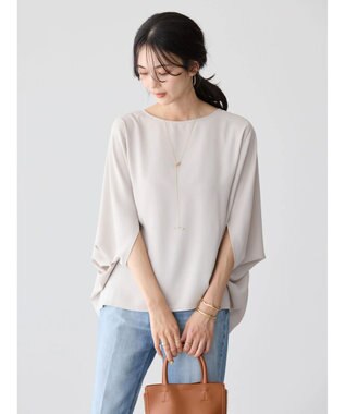 AMERICAN HOLIC イージーケア＋接触冷感　ドルマンブラウス Gray Beige